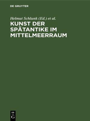 cover image of Kunst der Spätantike im Mittelmeerraum